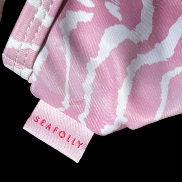 🌻NEW (w/tags) Seafolly Girls Pink & White Zanzibar Zebra Tankini Bottoms Set - Picture 7 of 10